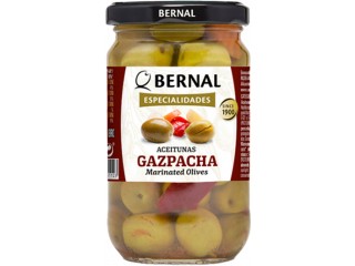 Оливки GASPACHA с перцем и морковью, Bernal, 300 г (180 г)